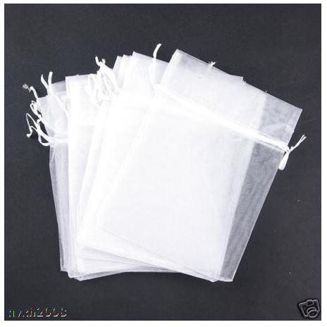White Organza Gift Bags Pouch Wedding